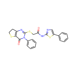 O=C(CSc1nc2c(c(=O)n1-c1ccccc1)SCC2)Nc1ncc(-c2ccccc2)s1 ZINC000095581125