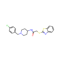 O=C(CSc1nc2ccccc2s1)NC1CCN(Cc2ccc(Cl)cc2)CC1 ZINC000028230897