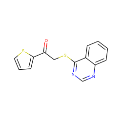 O=C(CSc1ncnc2ccccc12)c1cccs1 ZINC000006871384