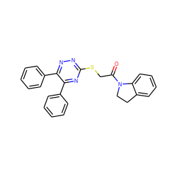 O=C(CSc1nnc(-c2ccccc2)c(-c2ccccc2)n1)N1CCc2ccccc21 ZINC000000904743