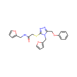 O=C(CSc1nnc(COc2ccccc2)n1Cc1ccco1)NCc1ccco1 ZINC000000919671