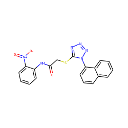 O=C(CSc1nnnn1-c1cccc2ccccc12)Nc1ccccc1[N+](=O)[O-] ZINC000004413474