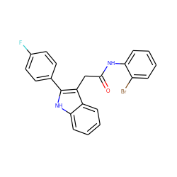 O=C(Cc1c(-c2ccc(F)cc2)[nH]c2ccccc12)Nc1ccccc1Br ZINC000013833109