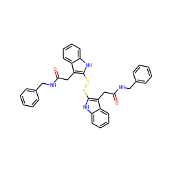 O=C(Cc1c(SSc2[nH]c3ccccc3c2CC(=O)NCc2ccccc2)[nH]c2ccccc12)NCc1ccccc1 ZINC000014944309