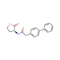 O=C(Cc1ccc(-c2ccccc2)cc1)N[C@H]1CCOC1=O ZINC000029047562