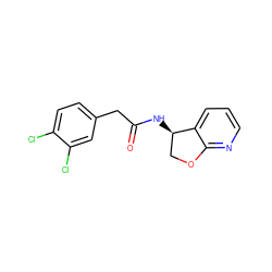 O=C(Cc1ccc(Cl)c(Cl)c1)N[C@@H]1COc2ncccc21 ZINC000146580971