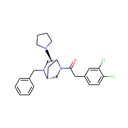 O=C(Cc1ccc(Cl)c(Cl)c1)N1C[C@H]2CC[C@H](N3CCCC3)[C@@H]1CN2Cc1ccccc1 ZINC000049088136