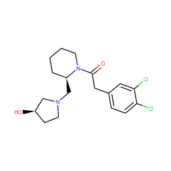 O=C(Cc1ccc(Cl)c(Cl)c1)N1CCCC[C@@H]1CN1CC[C@@H](O)C1 ZINC000003795707