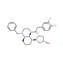 O=C(Cc1ccc(Cl)c(Cl)c1)N1CCN(Cc2ccccc2)[C@@H]2CCC[C@H](N3CC[C@H](O)C3)[C@@H]21 ZINC000299832832