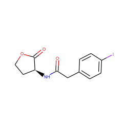 O=C(Cc1ccc(I)cc1)N[C@H]1CCOC1=O ZINC000040895171