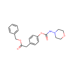 O=C(Cc1ccc(OC(=O)NN2CCOCC2)cc1)OCc1ccccc1 ZINC000029465559