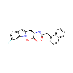 O=C(Cc1cccc2ccccc12)N[C@H](Cc1cc2ccc(F)cc2[nH]1)C(=O)O ZINC000299821990