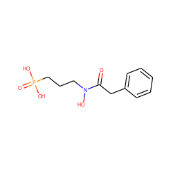 O=C(Cc1ccccc1)N(O)CCCP(=O)(O)O ZINC000096273642