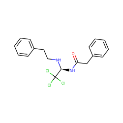 O=C(Cc1ccccc1)N[C@H](NCCc1ccccc1)C(Cl)(Cl)Cl ZINC000019315460