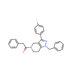 O=C(Cc1ccccc1)N1CCc2c(c(-c3ccc(F)cc3)nn2Cc2ccccc2)C1 ZINC000218895891