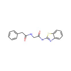 O=C(Cc1ccccc1)NCC(=O)Nc1nc2ccccc2s1 ZINC000009450476