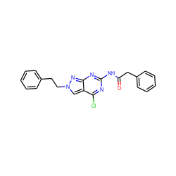 O=C(Cc1ccccc1)Nc1nc(Cl)c2cn(CCc3ccccc3)nc2n1 ZINC000103263567