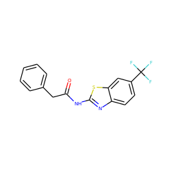 O=C(Cc1ccccc1)Nc1nc2ccc(C(F)(F)F)cc2s1 ZINC000169309140