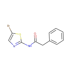 O=C(Cc1ccccc1)Nc1ncc(Br)s1 ZINC000028396457