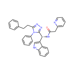 O=C(Cc1ccccn1)N[C@H](c1c[nH]c2ccccc12)c1nnc(CCc2ccccc2)n1-c1ccccc1 ZINC000028973137