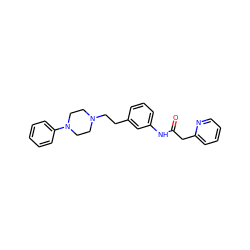 O=C(Cc1ccccn1)Nc1cccc(CCN2CCN(c3ccccc3)CC2)c1 ZINC000084652543