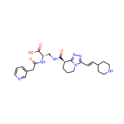 O=C(Cc1cccnc1)N[C@@H](CNC(=O)[C@@H]1CCCn2c(/C=C/C3CCNCC3)nnc21)C(=O)O ZINC000026578205