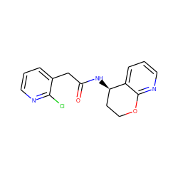 O=C(Cc1cccnc1Cl)N[C@@H]1CCOc2ncccc21 ZINC000146682282