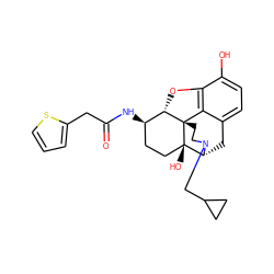 O=C(Cc1cccs1)N[C@@H]1CC[C@@]2(O)[C@H]3Cc4ccc(O)c5c4[C@@]2(CCN3CC2CC2)[C@H]1O5 ZINC000029132268