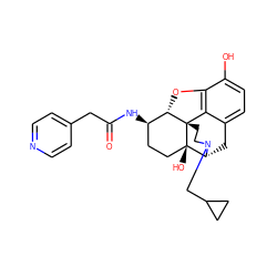 O=C(Cc1ccncc1)N[C@@H]1CC[C@@]2(O)[C@H]3Cc4ccc(O)c5c4[C@@]2(CCN3CC2CC2)[C@H]1O5 ZINC000072104644