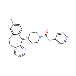 O=C(Cc1ccncc1)N1CCC(=C2c3ccc(Cl)cc3CCc3cccnc32)CC1 ZINC000000600790