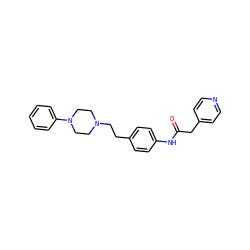 O=C(Cc1ccncc1)Nc1ccc(CCN2CCN(c3ccccc3)CC2)cc1 ZINC000084671040