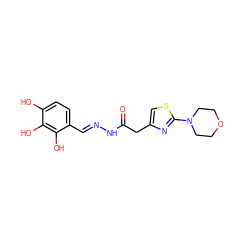 O=C(Cc1csc(N2CCOCC2)n1)N/N=C/c1ccc(O)c(O)c1O ZINC000003233057