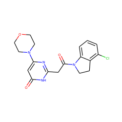 O=C(Cc1nc(N2CCOCC2)cc(=O)[nH]1)N1CCc2c(Cl)cccc21 ZINC000068248349