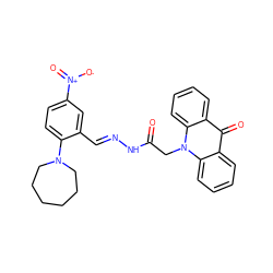 O=C(Cn1c2ccccc2c(=O)c2ccccc21)N/N=C/c1cc([N+](=O)[O-])ccc1N1CCCCCC1 ZINC000008404204