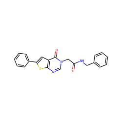 O=C(Cn1cnc2sc(-c3ccccc3)cc2c1=O)NCc1ccccc1 ZINC000000935959