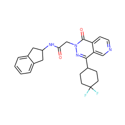 O=C(Cn1nc(C2CCC(F)(F)CC2)c2cnccc2c1=O)NC1Cc2ccccc2C1 ZINC000058468173