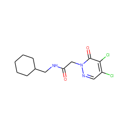 O=C(Cn1ncc(Cl)c(Cl)c1=O)NCC1CCCCC1 ZINC000003464887