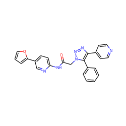 O=C(Cn1nnc(-c2ccncc2)c1-c1ccccc1)Nc1ccc(-c2ccco2)cn1 ZINC001772589683