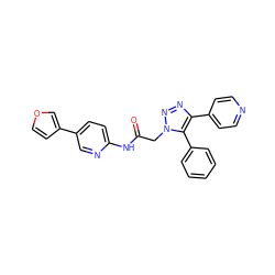 O=C(Cn1nnc(-c2ccncc2)c1-c1ccccc1)Nc1ccc(-c2ccoc2)cn1 ZINC001772578691