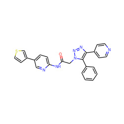 O=C(Cn1nnc(-c2ccncc2)c1-c1ccccc1)Nc1ccc(-c2ccsc2)cn1 ZINC001772579707