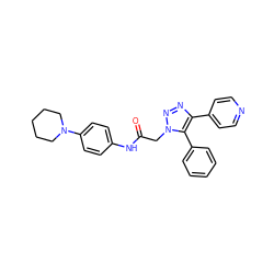 O=C(Cn1nnc(-c2ccncc2)c1-c1ccccc1)Nc1ccc(N2CCCCC2)cc1 ZINC001772649832