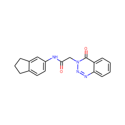 O=C(Cn1nnc2ccccc2c1=O)Nc1ccc2c(c1)CCC2 ZINC000003579176