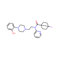 O=C(N(CCN1CCN(c2ccccc2O)CC1)c1ccccn1)C12CCC(I)(CC1)CC2 ZINC000071329753