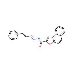 O=C(N/N=C/C=C/c1ccccc1)c1cc2c(ccc3ccccc32)o1 ZINC000002159525