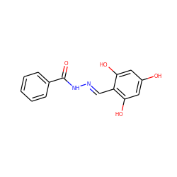 O=C(N/N=C/c1c(O)cc(O)cc1O)c1ccccc1 ZINC000059153461