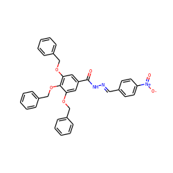 O=C(N/N=C/c1ccc([N+](=O)[O-])cc1)c1cc(OCc2ccccc2)c(OCc2ccccc2)c(OCc2ccccc2)c1 ZINC000008427059