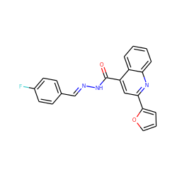 O=C(N/N=C/c1ccc(F)cc1)c1cc(-c2ccco2)nc2ccccc12 ZINC000001003513