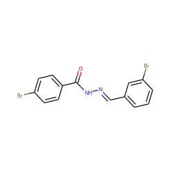 O=C(N/N=C/c1cccc(Br)c1)c1ccc(Br)cc1 ZINC000003157247