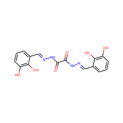 O=C(N/N=C/c1cccc(O)c1O)C(=O)N/N=C/c1cccc(O)c1O ZINC000064553468