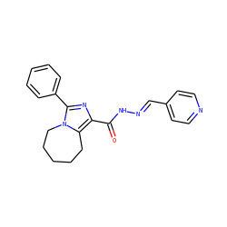 O=C(N/N=C/c1ccncc1)c1nc(-c2ccccc2)n2c1CCCCC2 ZINC000008311133